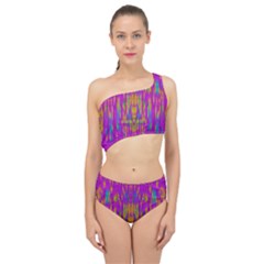 Festive Rainbow, Season To Wear Popart Spliced Up Two Piece Swimsuit by pepitasart