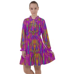 Festive Rainbow, Season To Wear Popart All Frills Chiffon Dress by pepitasart