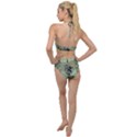 Eagle, Animal, Bird, Feathers, Fantasy, Lineart, Flowers, Blossom, Elegance, Decorative Plunging Cut Out Swimsuit View2