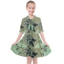 Eagle, Animal, Bird, Feathers, Fantasy, Lineart, Flowers, Blossom, Elegance, Decorative Kids  All Frills Chiffon Dress View1