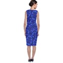 Blue Fancy Ornate Print Pattern Classic Sleeveless Midi Dress View2