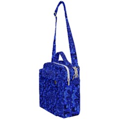 Blue Fancy Ornate Print Pattern Crossbody Day Bag by dflcprintsclothing