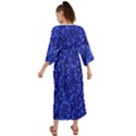 Blue Fancy Ornate Print Pattern Grecian Style  Maxi Dress View2