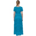 Festive Rainbow, Season To Wear Blue High Waist Short Sleeve Maxi Dress View2