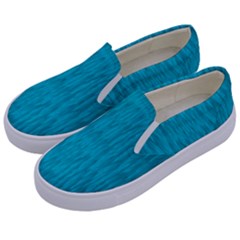 Festive Rainbow, Season To Wear Blue Kids  Canvas Slip Ons