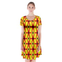 Rby 95 Short Sleeve V-neck Flare Dress by ArtworkByPatrick