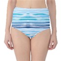 BLUE WAVES PATTERN Classic High-Waist Bikini Bottoms View1