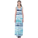 BLUE WAVES PATTERN Empire Waist Maxi Dress View1