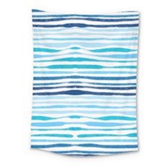 Blue Waves Pattern Medium Tapestry by designsbymallika