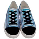 BLUE WAVES PATTERN Men s Low Top Canvas Sneakers View1