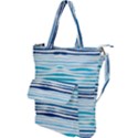 BLUE WAVES PATTERN Shoulder Tote Bag View1