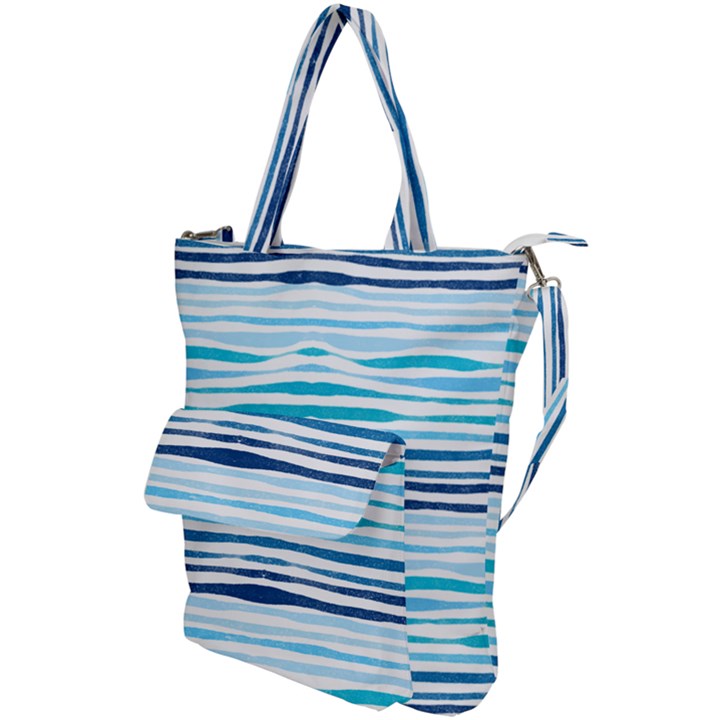 BLUE WAVES PATTERN Shoulder Tote Bag