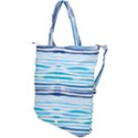 BLUE WAVES PATTERN Shoulder Tote Bag View2