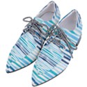 BLUE WAVES PATTERN Women s Pointed Oxford Shoes View2