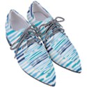 BLUE WAVES PATTERN Women s Pointed Oxford Shoes View3