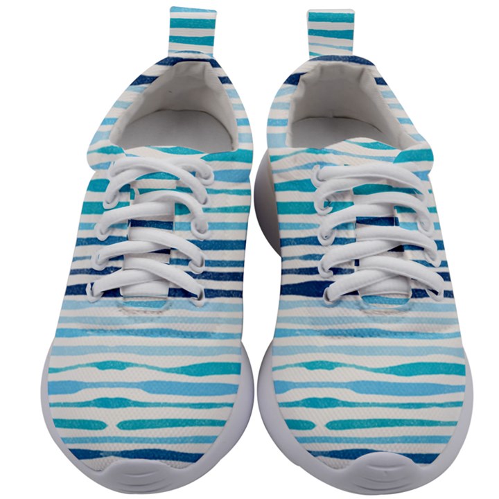 BLUE WAVES PATTERN Kids Athletic Shoes