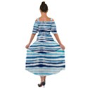 BLUE WAVES PATTERN Shoulder Straps Boho Maxi Dress  View2