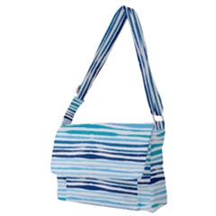 Blue Waves Pattern Full Print Messenger Bag (m)