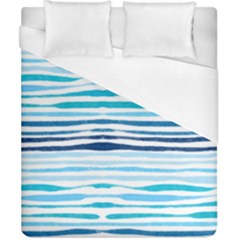 Blue Waves Pattern Duvet Cover (california King Size) by designsbymallika