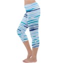 BLUE WAVES PATTERN Capri Yoga Leggings View2