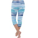 BLUE WAVES PATTERN Capri Yoga Leggings View4