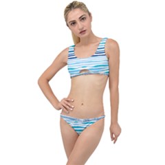 Blue Waves Pattern The Little Details Bikini Set