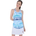 BLUE WAVES PATTERN Racer Back Mesh Tank Top View1