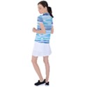 BLUE WAVES PATTERN Women s Polo Tee View2