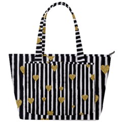 Stripes Heart Pattern Back Pocket Shoulder Bag 