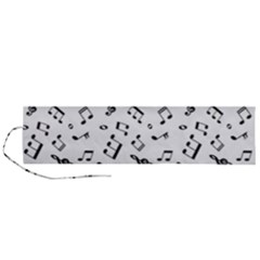 Music Pattern Roll Up Canvas Pencil Holder (l)