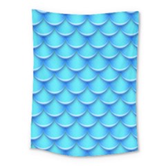 Blue Scale Pattern Medium Tapestry by designsbymallika