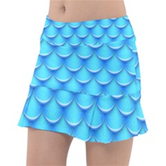 Blue Scale Pattern Tennis Skorts by designsbymallika