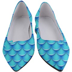 Blue Scale Pattern Women s Block Heels 