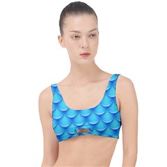 Blue Scale Pattern The Little Details Bikini Top