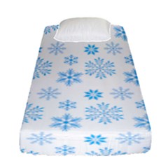 Snowflakes Pattern Fitted Sheet (single Size)