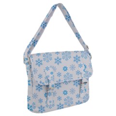 Snowflakes Pattern Buckle Messenger Bag by designsbymallika