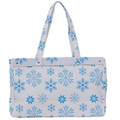 Snowflakes Pattern Canvas Work Bag by designsbymallika