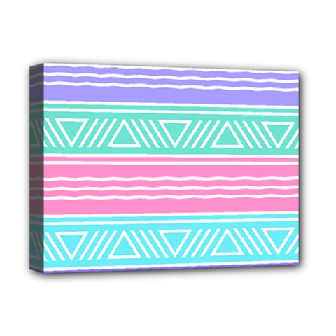 Aztec Print Deluxe Canvas 16  X 12  (stretched)  by designsbymallika