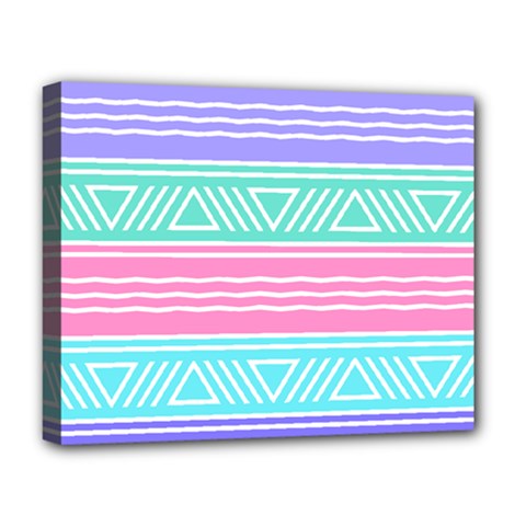 Aztec Print Deluxe Canvas 20  X 16  (stretched) by designsbymallika