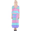 aztec print Quarter Sleeve Wrap Maxi Dress View1