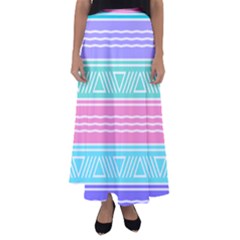 Aztec Print Flared Maxi Skirt by designsbymallika