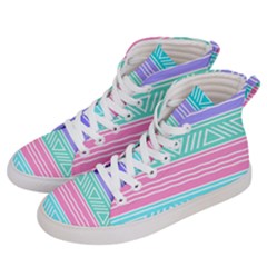 Aztec Print Women s Hi-top Skate Sneakers by designsbymallika