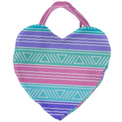 Aztec Print Giant Heart Shaped Tote by designsbymallika