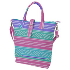 Aztec Print Buckle Top Tote Bag by designsbymallika