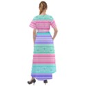 aztec print Front Wrap High Low Dress View2