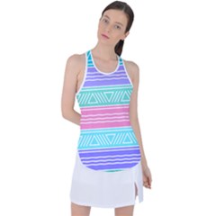 Aztec Print Racer Back Mesh Tank Top