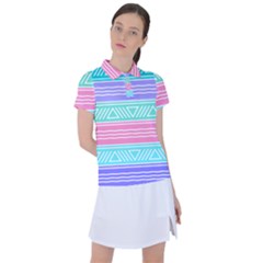 Aztec Print Women s Polo Tee