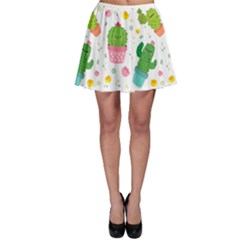 Cactus Pattern Skater Skirt by designsbymallika