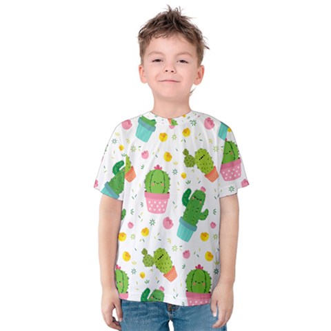 Cactus Pattern Kids  Cotton Tee by designsbymallika