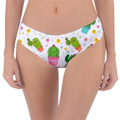 Cactus Pattern Reversible Classic Bikini Bottoms by designsbymallika